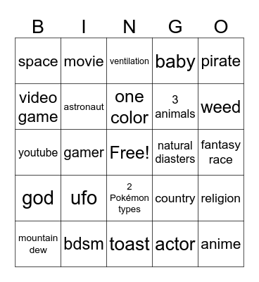 infinite craft Bingo Card