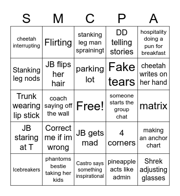 Welcome back Bingo Card