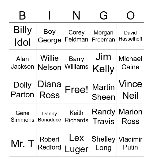 Death Second Half of 2025 Bingo Card