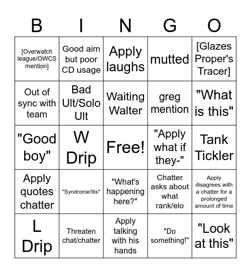 Apply Bingo Card