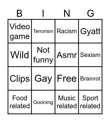 TikTok Bingo Card
