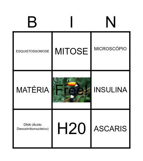 Bingo CIENTÍFICO Bingo Card