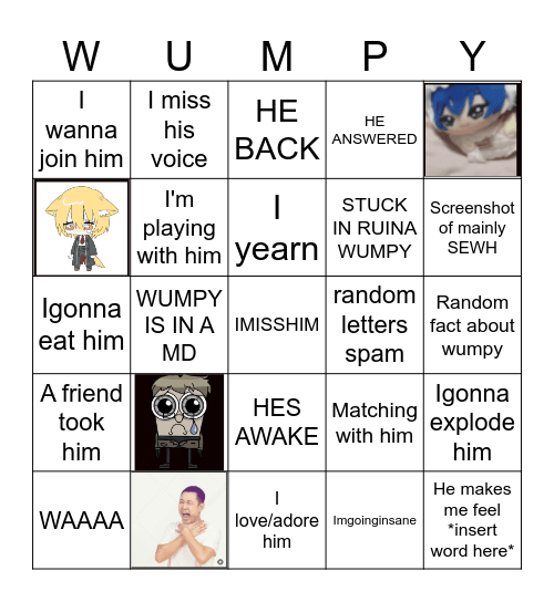 Loafy Yearning Bingo Card
