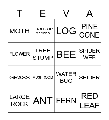 Teva Bingotree Bingo Card