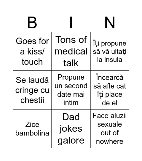 Sushi & chill Bingo Card