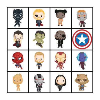 AVENGERS BINGO Card