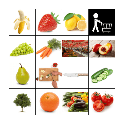 Groenten en fruit Bingo Card