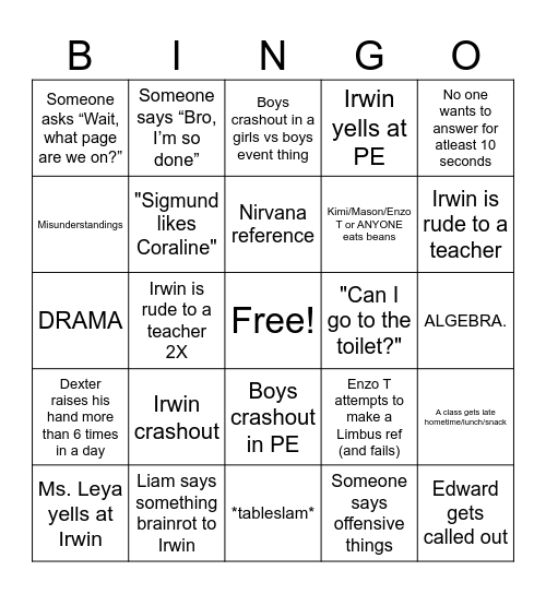 6c tm bingo so skibidi Bingo Card