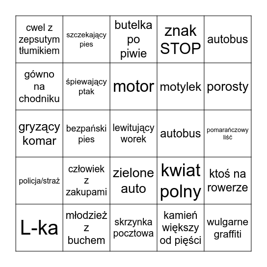 los spaceros bingo Card