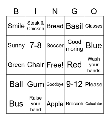 Random # 2 Bingo Card
