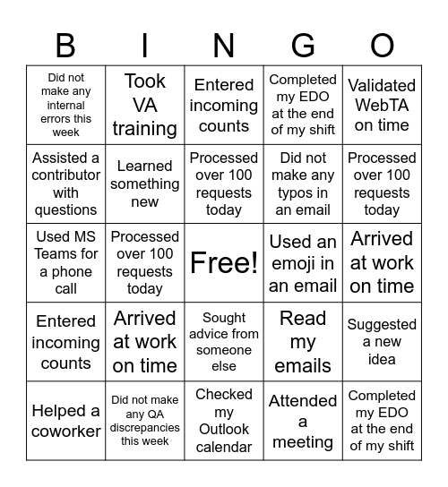 MISCDOCI BINGO Card
