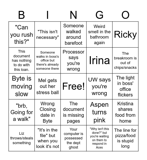 QC Bingo Bananza #1 Bingo Card