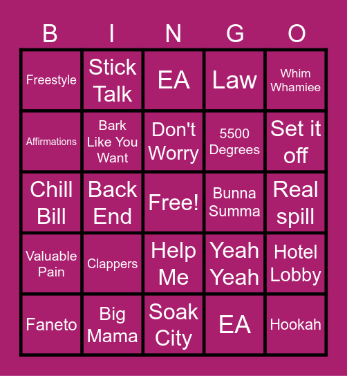 TRAP-BINGO Card
