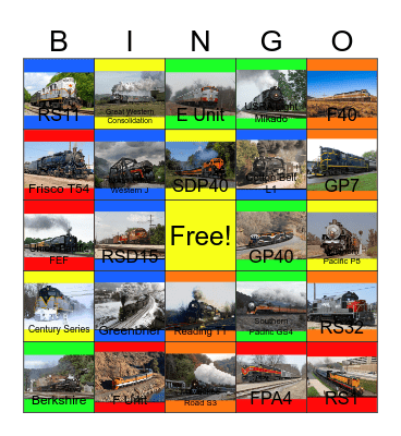 Railroad Adventures: Amtrak & Historic and Scenic Railroads & Hotels Bingo Card
