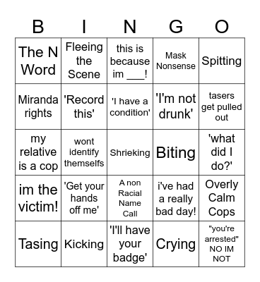 Karen Bingo Card