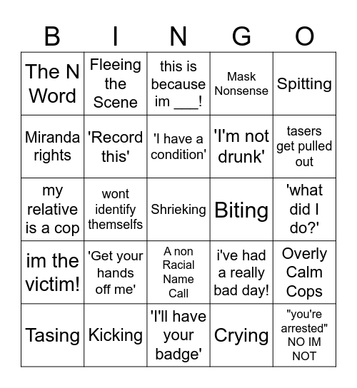 Karen Bingo Card