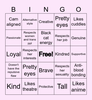 Are you Dottie's type? Bingo Card
