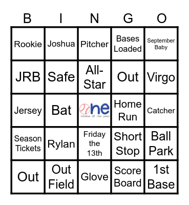 Joshua's Rookie Year Bingo Card