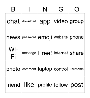 Tech Bingo Card
