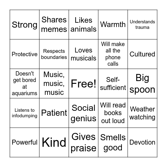 ARE YOU AURIK'S TYPE? Bingo Card