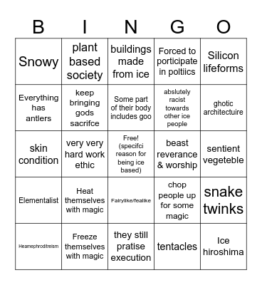 New Poltical Nation Bingo Card