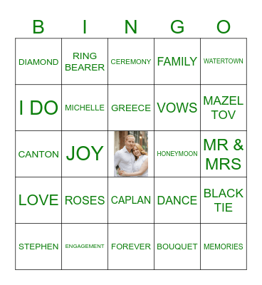 MICHELLE'S BRIDAL SHOWER Bingo Card