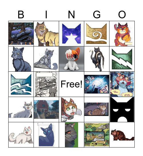 Warrior Cat Bingo Card