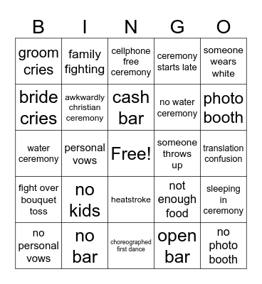 Ringo Bingo Card