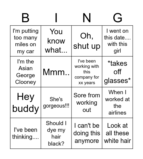 Things Way Says Daily Bingo Card