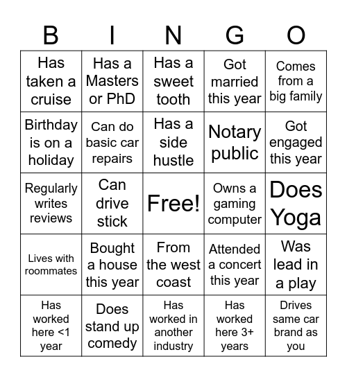 MX Offsite Bingo Card