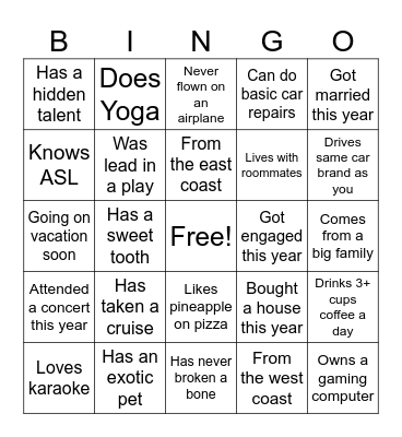 MX Offsite People Bingo Card