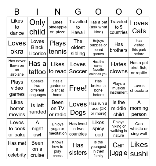 Clinic Retreat Bingo Card