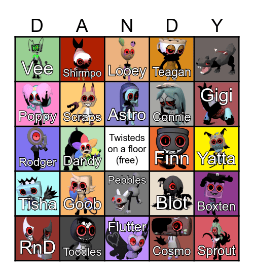 Dandy's World Bingo Card