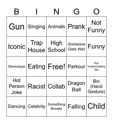 Vine Bingo Card