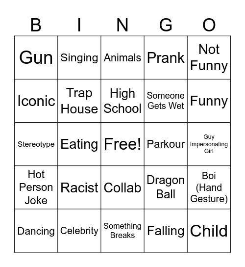 Vine Bingo Card