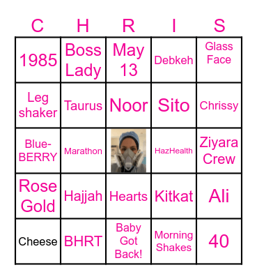 Christina's 40th Birthday Bingo! Bingo Card