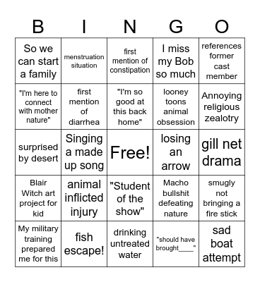 Alone Bingo Card