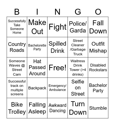 DUBLIN BINGO Card
