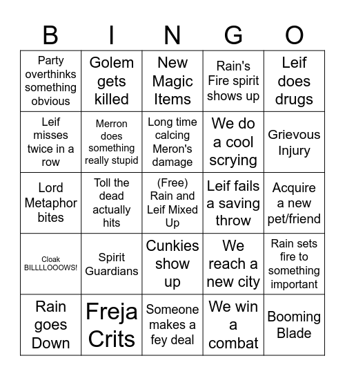 Alum S2 Bingo Card