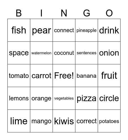 Bingo chap 17 Bingo Card