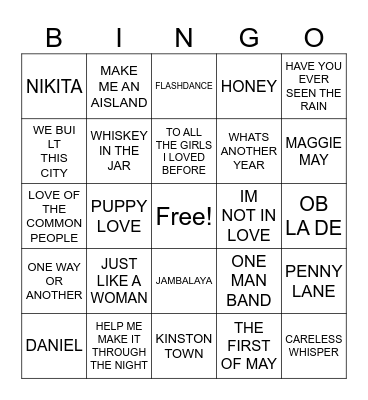 KERRY Bingo Card