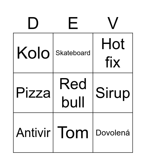 retro bingo card Bingo Card