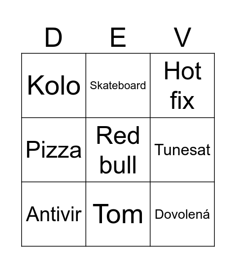 retro bingo card Bingo Card