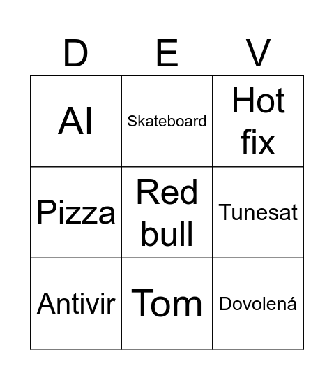 retro bingo card Bingo Card