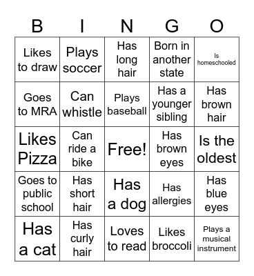 I am YOU-nique Bingo Card