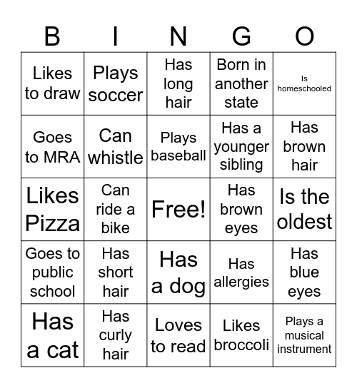 I am YOU-nique Bingo Card