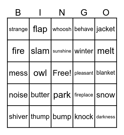 OWL AT HOME Bingo Card