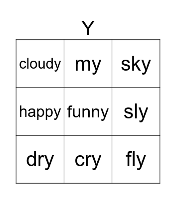 Soft and Hard 'G' and 'C' Bingo Card