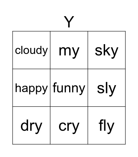 Soft and Hard 'G' and 'C' Bingo Card