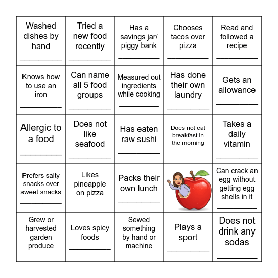 GET TO KNOW YOUR CLASSMATES - FACS! Bingo Card